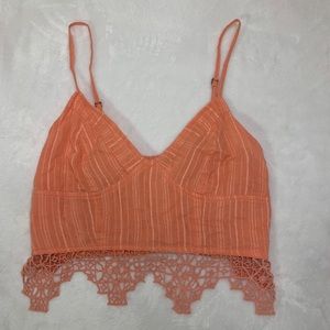 Free People coral tank top
